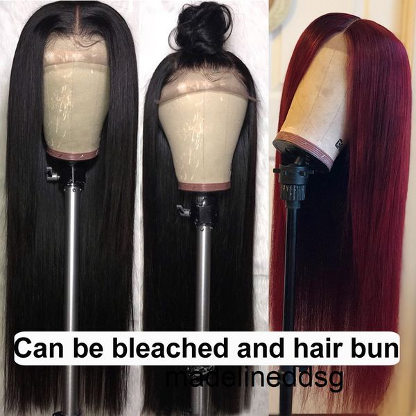 

ishow 14-40inch long hd transparent lace front wig human hair wigs 13x4 13x6 5x5 4x4 natural color yaki straight curly water loose deep body, Black