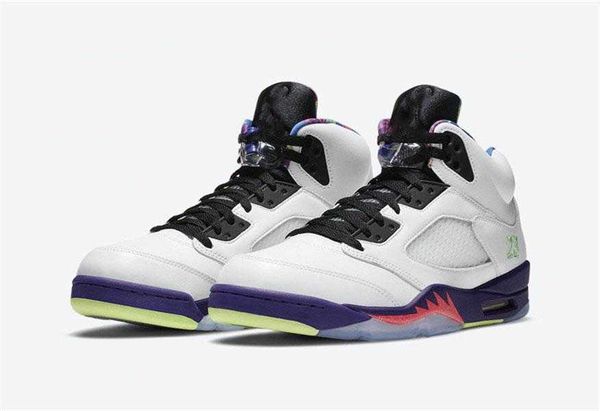 

2021 authentic 5 alternate belair men 5s court purple racer pink ghost green athletic shoes sports sneakers with box db3335-100, Black