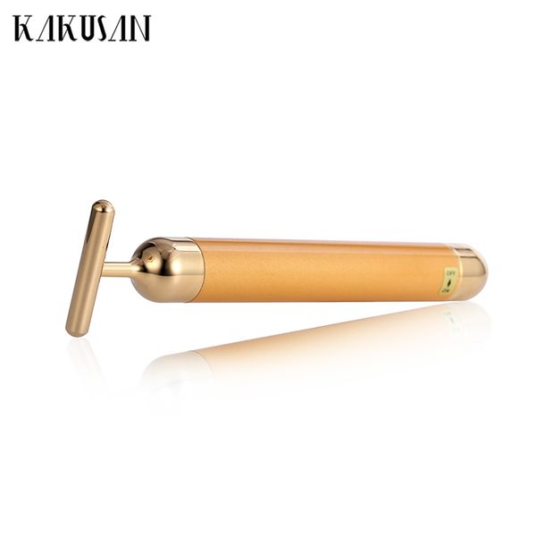 

t shape head face lifting massage 24k gold plated beauty bar