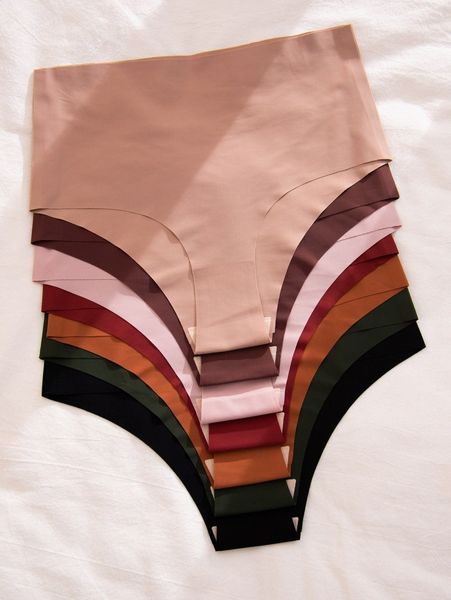 

7pack plain no show panty c3th#, Black;red