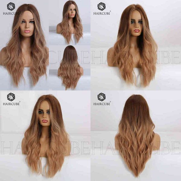 

style women's dyed brown medium length wavy curl hair cover wigs high temperature silk material daily application 220527, Black