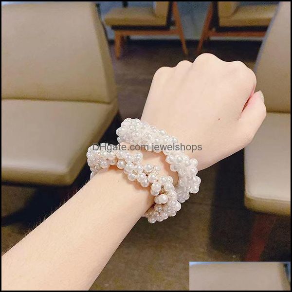 

hair clips barrettes bracelet pearl ring headdress headrope female stud dhjzt, Golden;silver