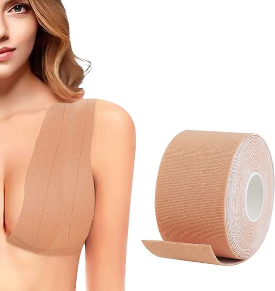 Fita de seios para almofada de peito grande Boobytape Lift Alcança suporte de peito Elevador e contorno de seios Forma push up pegajosa