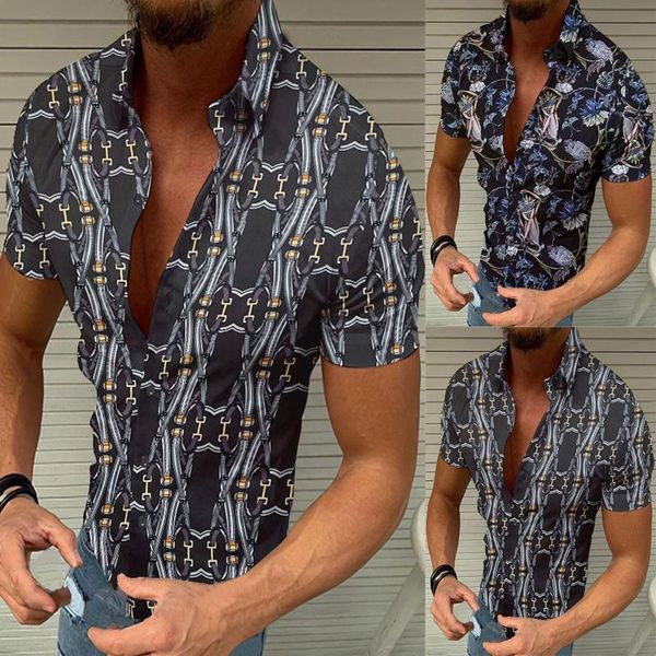 Мужские повседневные рубашки провидеры мужчины весна летние каникулы одиночная грудь с полным принтом пляж пляж с длинным рукавом с длинным рукавом