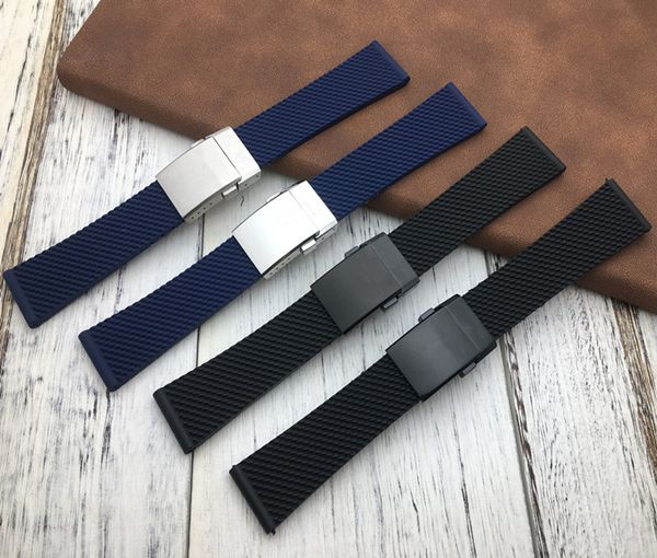 

new bracelet silicone rubber watch band for breitling strap for avenger super ocean rubber watchband sport 24mm tool logos, Black;brown