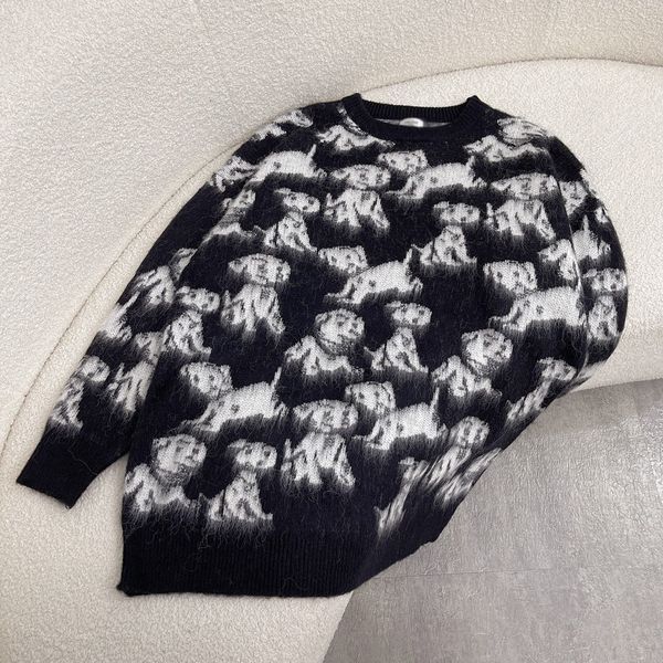 

designer classic mens or women clothing chest letter sweater fashion dog animal print casual autumn winter hoodie pullover man woman crew ne, White;black