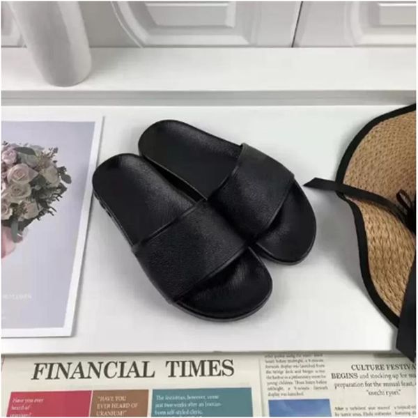

2022 classics sandals designer slippers slides floral brocade gear bottoms flip flops men women striped beach causal slipper home011 01 35-4, Black