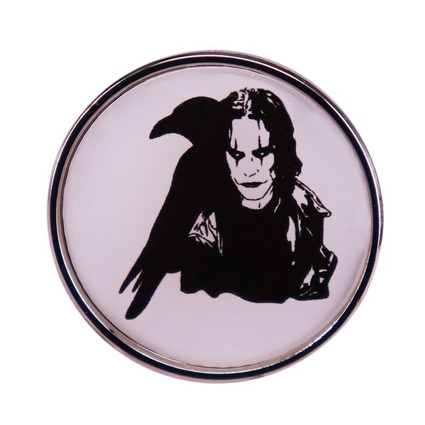 

brandon lee pin the crow horror movie badge, Blue