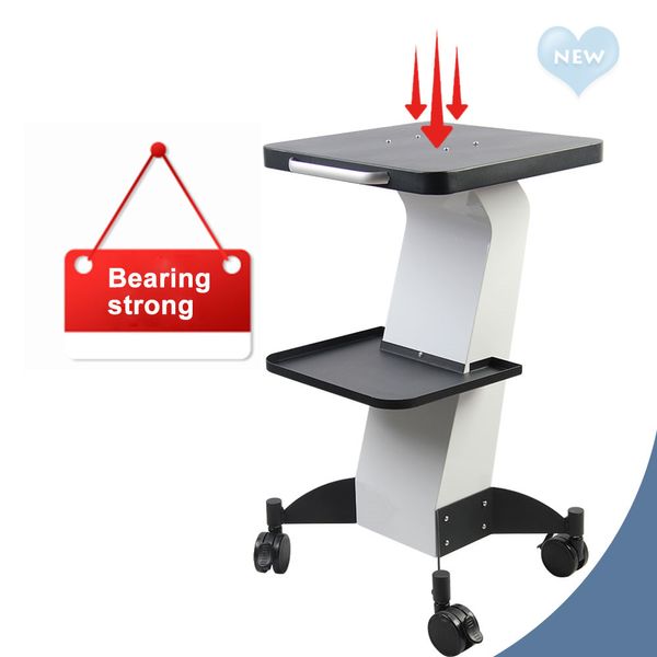 Accessori professionali attrezzature carrello per macchine utensili rack di stoccaggio a doppio strato carrello con ruote carrello in alluminio per salone di bellezza