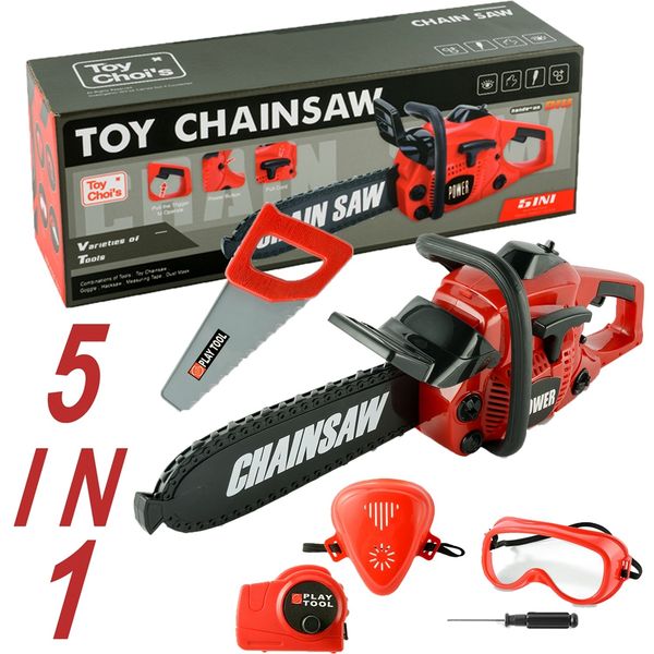 

pretend play chainsaw toy tool set outside kit outdoor preschool gardening lawn gift for children kids boys girls