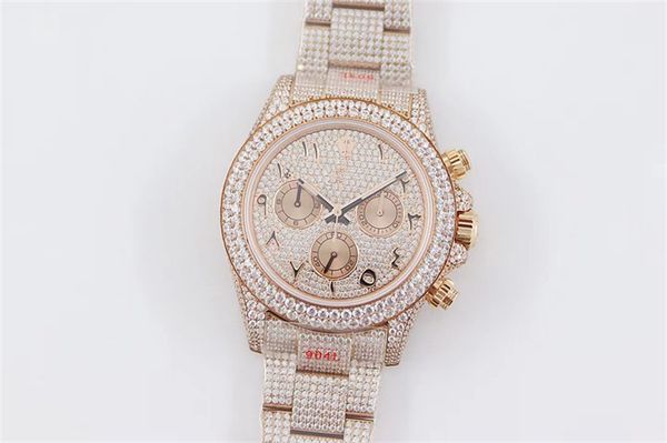 

luxury diamond watches 904l watches for men 40x13.5mm mens watch multi-function 7750 movement montre automatic montres w2, Slivery;brown