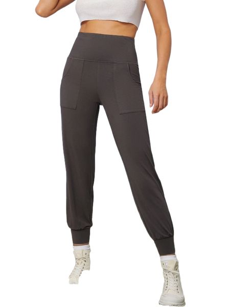 

pocket patched solid sweatpants j98n#, Black;white