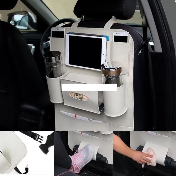 

car back seat organizer multi function beverage storage bag stowing tidying tablet phone holder container interior accessories