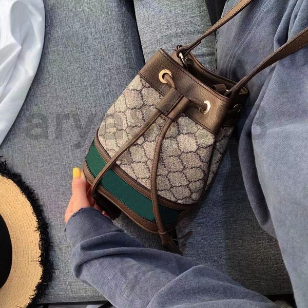 

bucket bag totes bags strapping luxury designer brand fashion shoulder handbags quality women chains phone bag wallet cross body metallic