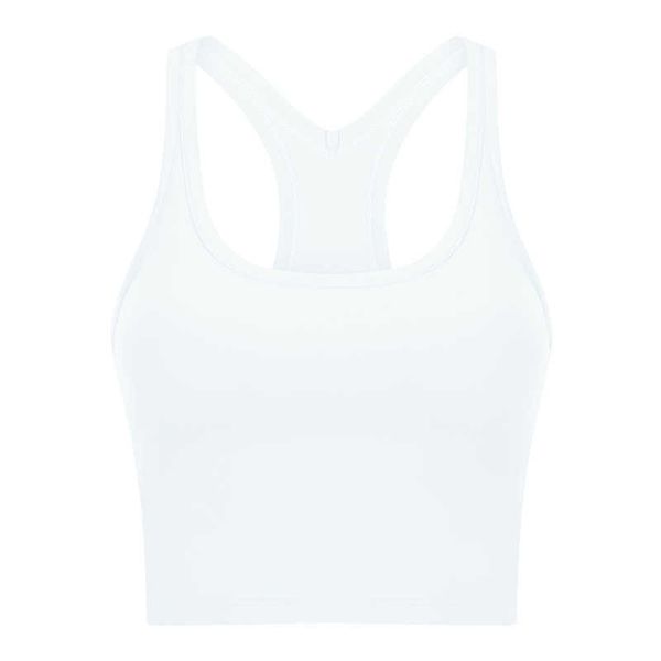 

lu-117 yoga vest women sports bra underwear 22 running push-up athletic shock proof crop tank solid fitness clothing, Gray