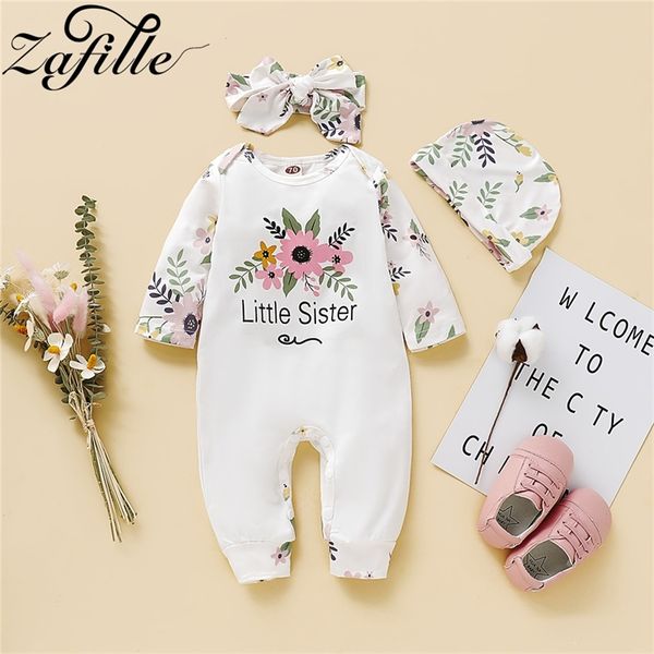 Zafille Kostüme Baby Strampler Blumen Rüschen Baby Girl Overalls Winter Jumpsuit für Kinder geborene Babykleidung 220426