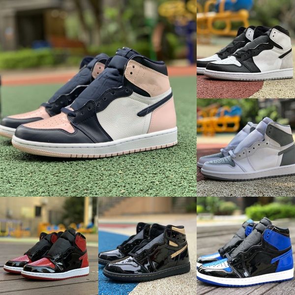 

2022 new arrivals original jumpman 1 sports basketball shoes 1s patent leather black gold gray white black fragment low men women sneaker tr