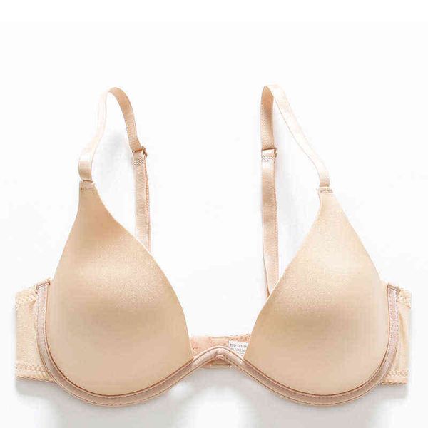 

girls bra fashion bars customized seamless lingerie brace bras for women push up bra skin black 3/4 cup intimates l220726, Red;black