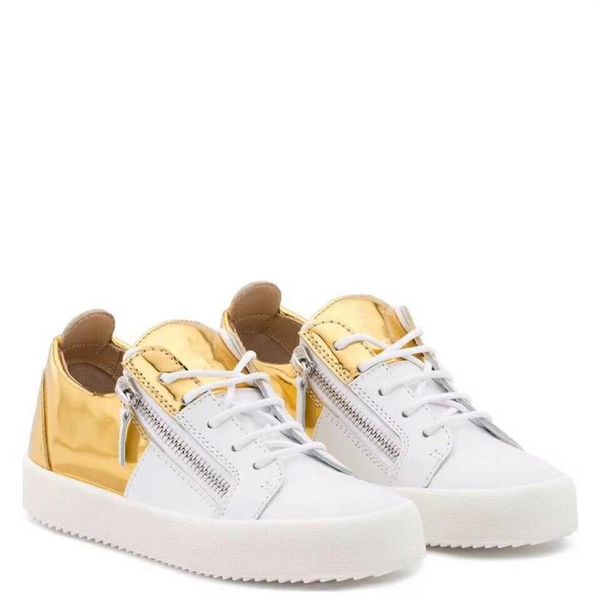 

new mens luxe sneakers low cut spikes flats shoes for men women leather sneakers party progettista couple high shoes302m, Black