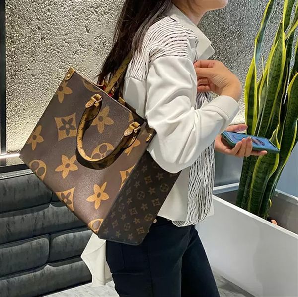

large capacity totes fashion femme leather designers shoulder bags woman handbag handle lady shopping bag luxury designer bag h0271