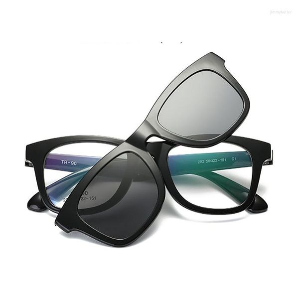 Montature per occhiali da sole alla moda Occhiali magnetici Montatura a clip 202 Rivestimento a specchio polarizzato Moda