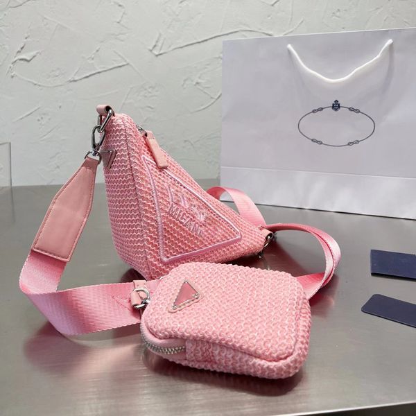

2022 women's new designer bags shoulder crossbody clutches luxury bags triangle bags fashion brands 5 different colors 004