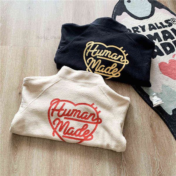 

jacket men fleece women 1 half zipper jackets coat 5colors, Black;brown