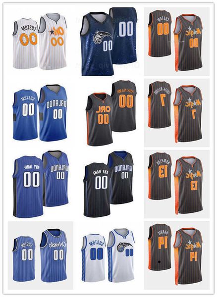 

75th custom jersey orlando''magic''men women youth 7 michael carter-williams 13 r.j. hampton 14 gary harris jonathan 1 i, Black;red