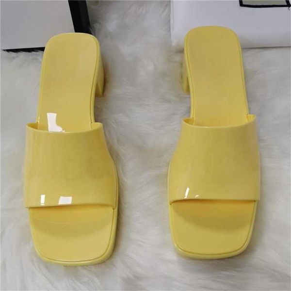 

luxury sandals designer women slippers summer fashion jelly slide high heel slippers brand casual shoes beach leather alphabet, Black