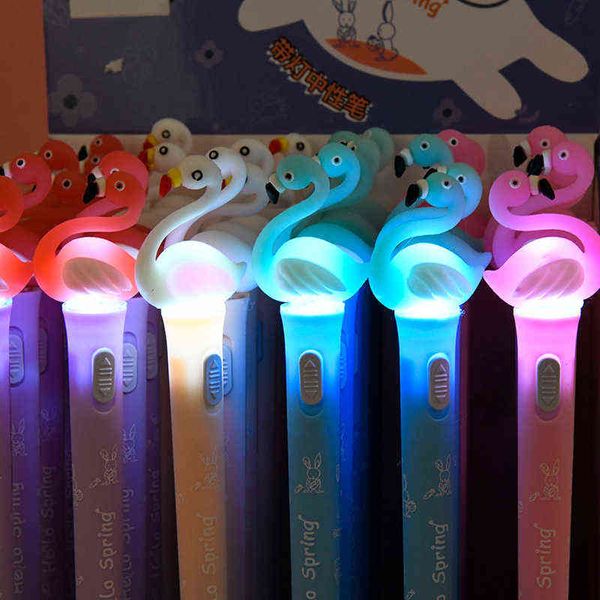 

ins girl's heart burning bird led light rotating luminous neutral pen net red lovely creative signature pen fountain pen