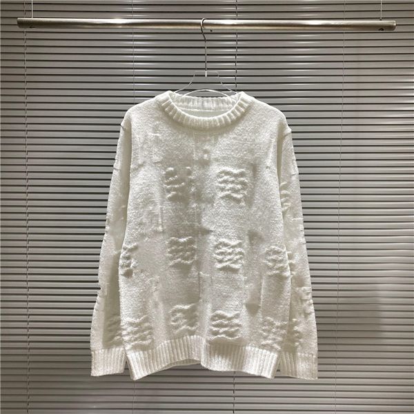 

letter print round neck men's sweater men's knitwear fashion top, White;black