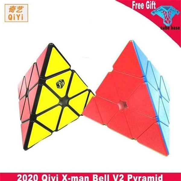 

qiyi cube x-man magnetic pyramid bell v2 3x3x3 cube 3x3 magnetic pyraminx puzzle cubo magico professional puzzle toy children308q