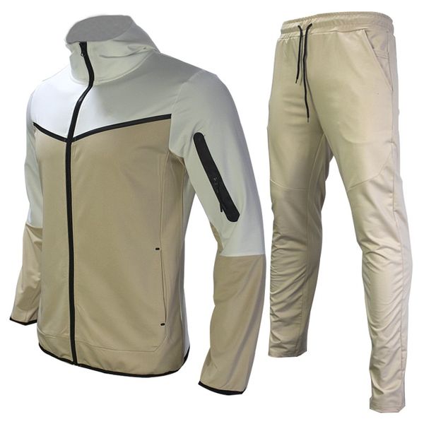 Tute da uomo firmate Tuta da giacca Felpe con cappuccio Sport per il tempo libero Uomo Tasca frontale con cerniera Felpe con cappuccio Cappotto e pantaloni con cappuccio a maniche lunghe