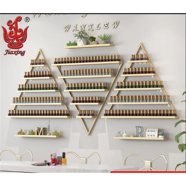 Nail Shop Nail Art Prateleira Prateleira Prateleira Display Rack Wall Pendurado Tripod Prateleiras Y200429