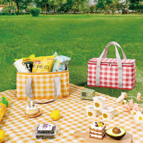 Outdoor Große Kapazität Picknick Tasche Camping Picknick Korb Reise Picknick Tasche Tragbare Bento Wärmedämmung Tasche 0622