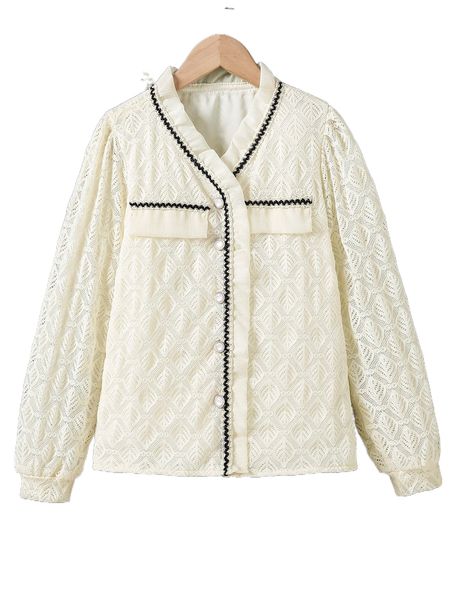 

girls button front blouse 85tn#, Black;white