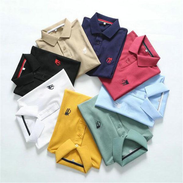 

2022 dropship fashion designer men's polos shirts men short sleeve t-shirt original single lapel shirt jacket sportswear jogging suit #, White;black