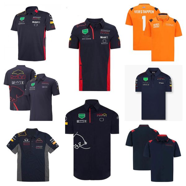 

2022f1 formula one short-sleeved new lapel polo shirt with the same custom