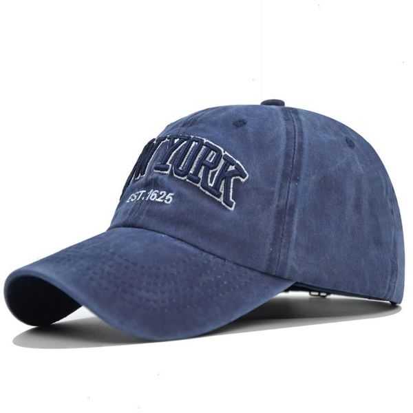

embroidery letter york women men hats retro washed cotton baseball caps casquette dad hat pop summer sun, Blue;gray
