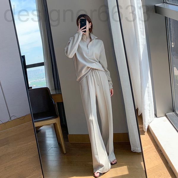 

women's tracksuits designer 8108# net red fried street apricot casual sportswear sweater pants two-piece suit women's clothing in, Gray