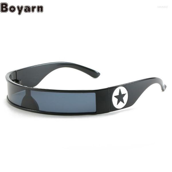 

sunglasses one-piece european and american personality ins net red goggles small book same future technology sunglasunglasses kimm22, White;black