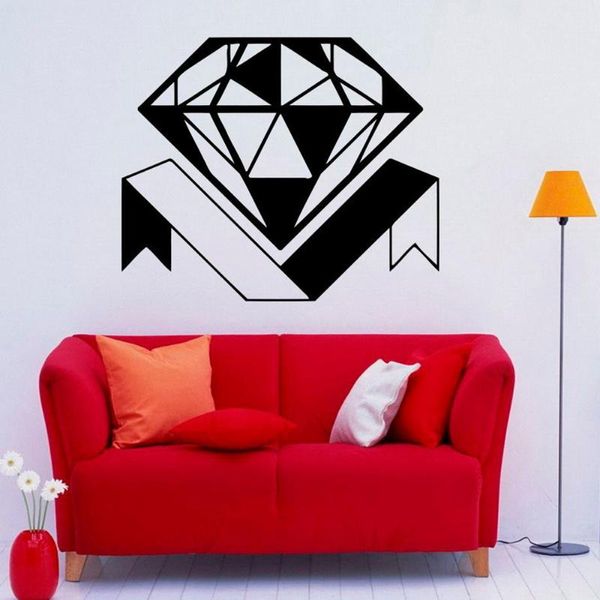 Wandaufkleber, Diamant-Aufkleber, Schmuckgeschäft, Dekor, Glasaufkleber, Innenschlafzimmer, Wohnzimmer, abnehmbare Abziehbilder für Zuhause, G573