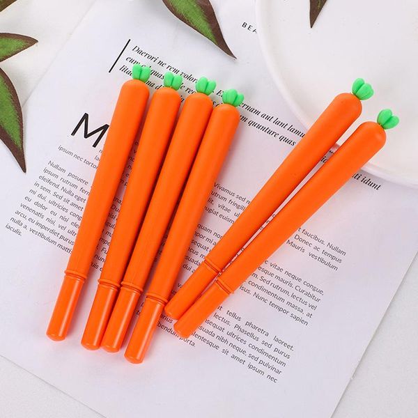 Jel Pens 1 PCS/7 PCS Yaratıcı Kırtasiye Simülasyonu Sebze Kalemi Küçük Taze Öğrenci Toptan Su Siyah 0.5mm