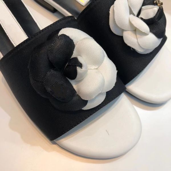 

with box designer sandals luxurys sandal slippers women slides flat flip flops ladies beach sandal summer genuine leather slipper shoes, Black