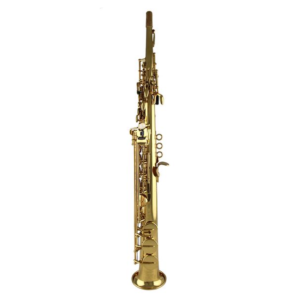 

gold lacquer one piece straight soprano saxophone tone bb