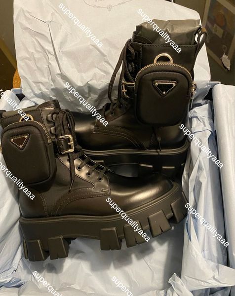 

winter luxury brands motorcycle boots monolith brushed leather nylon combat boot chunky lug sole platform booties comfort walking black eu35