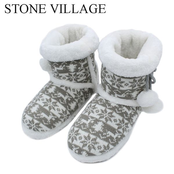 

winter plush slippers women knit wool home slippers soft warm cute ball women slippers indoor shoes women size 201026, Black