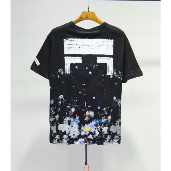 

mens summer women t shirts loose tees designers fashion offs brands man casual t-shirt luxury clothing street shorts sleeve letter arrow bl, White;black