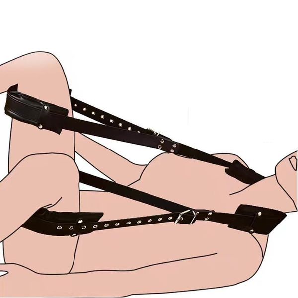 Cuoio sexy Altalena Bdsm Bondage Giocattoli Donne Gamba aperta Schiavo erotico Trattenere giochi fetish per adulti Articoli di bellezza