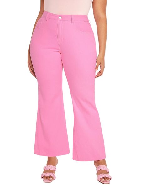 

plus high waist flare leg jeans o2xw#, Blue